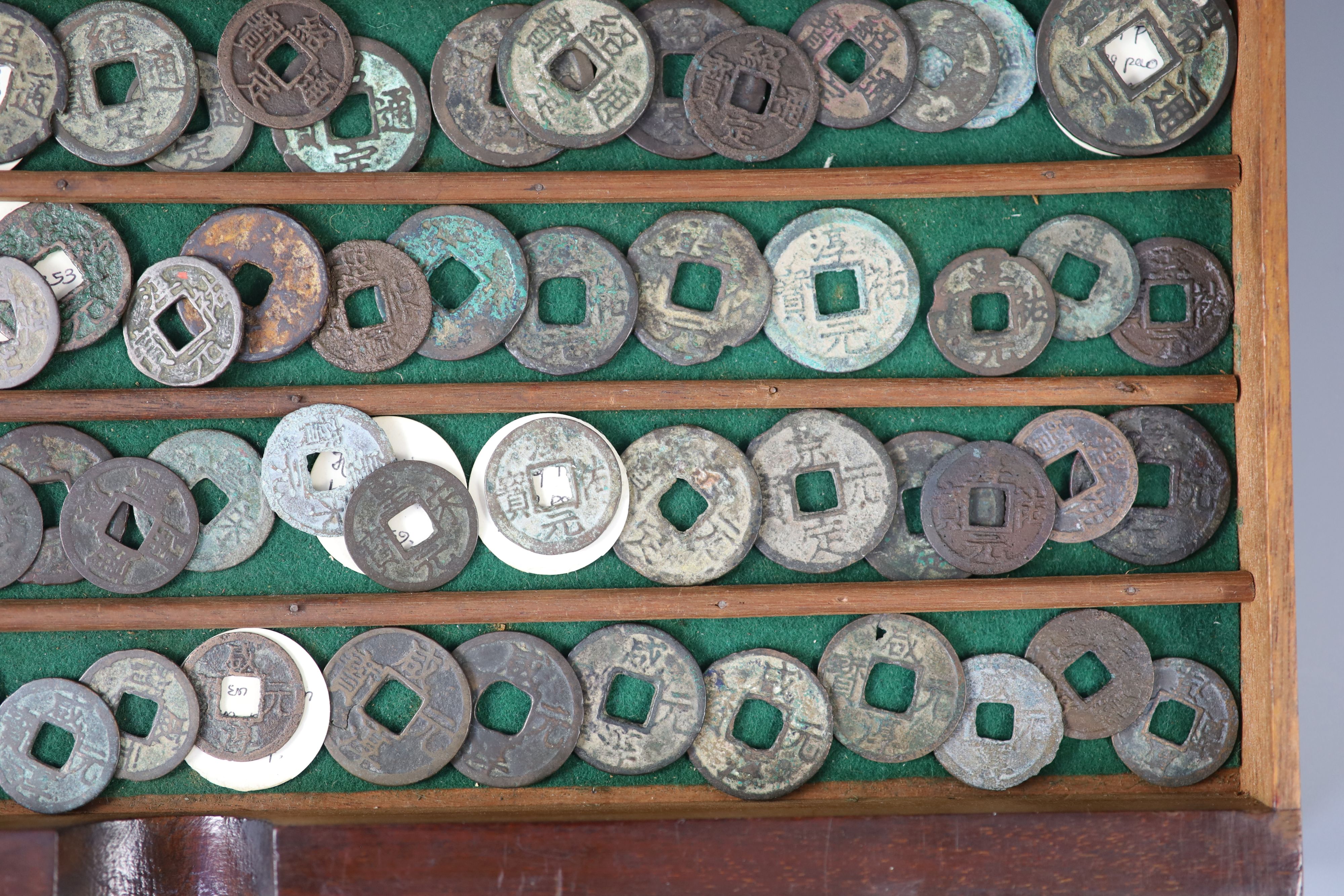 China, 159 Ancient bronze and iron round coins, Southern Song dynasty, Emperors Ning Zong (1195-1224) to Emperor Du Zong (1265-74),